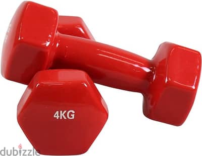 4KG Vinyl dumbbells