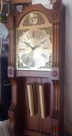 Tempus Fugit German wall clock ساعة قديمة خشب 0