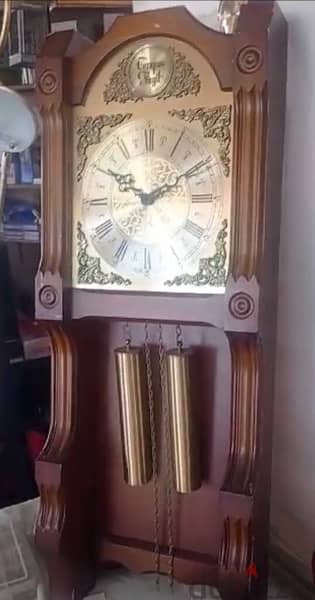 Tempus Fugit German wall clock ساعة قديمة خشب 3