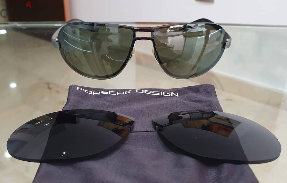 PORSCHE DESIGN Sunglasses with 2 colors exchangeable lenses 0