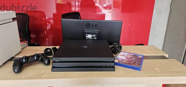 ps4 pro 1 tb with original joystick and cables