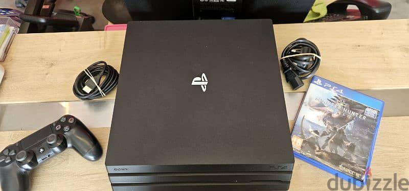 ps4 pro 1 tb with original joystick and cables 1