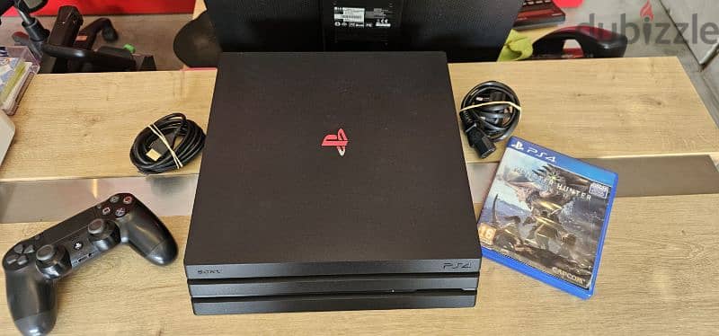 ps4 pro 1 tb with original joystick and cables 3