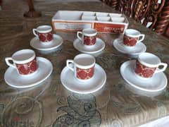 Coffee Cups - Saucers ( 6 ) فناجين قهوة مع صحف 0
