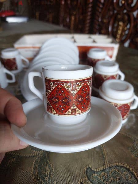 Coffee Cups - Saucers ( 6 ) فناجين قهوة مع صحف 1