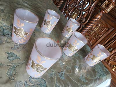 Old Glass Cups ( 6 ) اكواب زجاج عريقة قديمة عدد