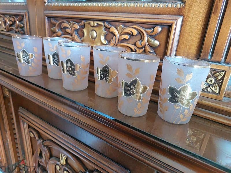 Old Glass Cups ( 6 ) اكواب زجاج عريقة قديمة عدد 2