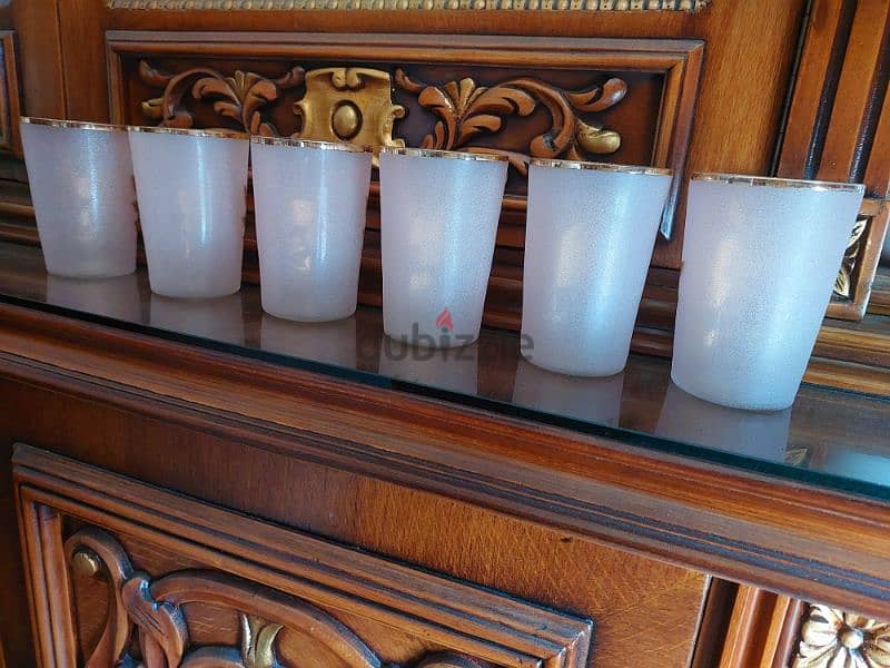Old Glass Cups ( 6 ) اكواب زجاج عريقة قديمة عدد 7