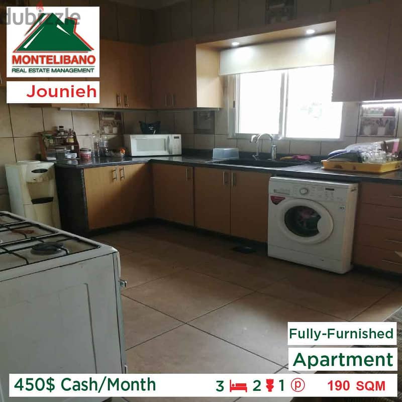 450$ Cash/Month!! Apartment for rent in Jounieh!! 1