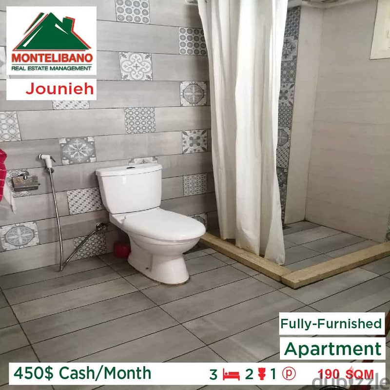 450$ Cash/Month!! Apartment for rent in Jounieh!! 3