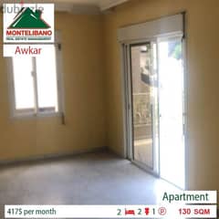 Apartment for rent in Awkar!!