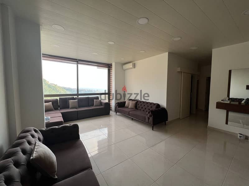 Decorated furnished 105m2 app+mountain/sea view for sale in Maaysra 4