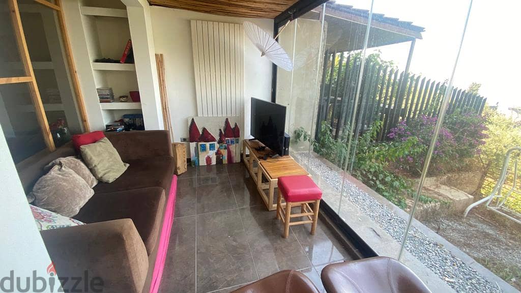 L12705- Furnished Apartment With Garden for Rent in Mazraat Yachouh 3