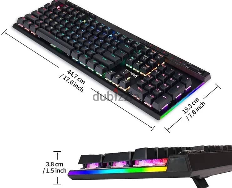 used like new redragon k580 rgb mechanical keyboard 1