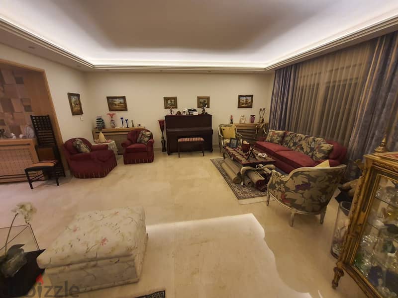 Furnished 285m2 apartment+open mountain/sea view for rent in Baabda 2