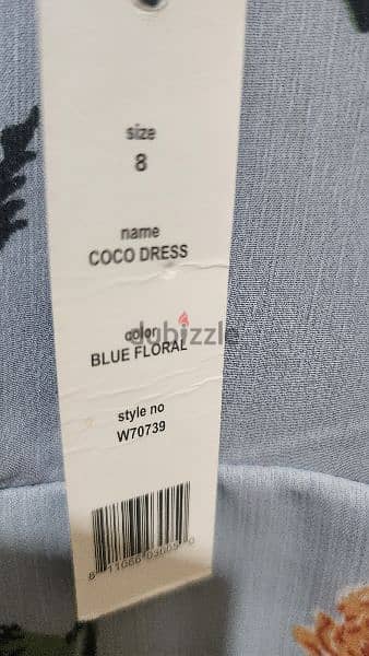 walter Baker Coco blue floral maxi dress size 40 (42)فستان طويل 3