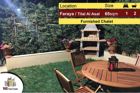 Faraya / Tilal Al Asal 65m2 + 40m2 Garden | Duplex Chalet | Furnished