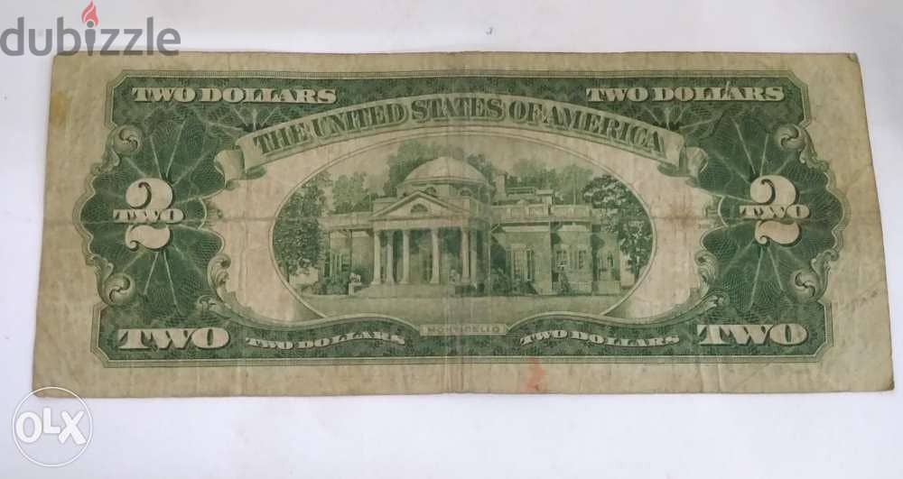 USA two Dollar Banknote Red Seal year 1928 1