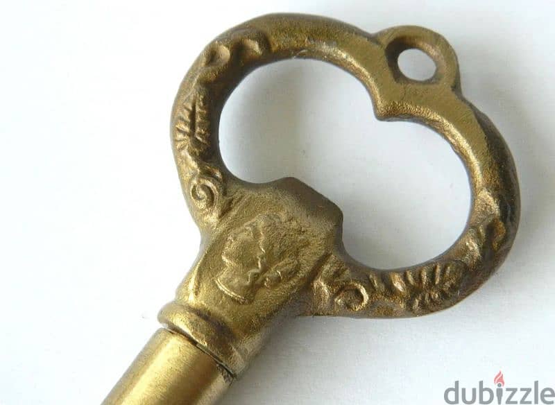 Vintage Wine Opener Old Key Solid Brass Barware Corkscrew Key 3
