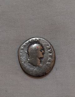 Ancient Roman Silver Coin Denarius of Vespesian year 77 AD Rome mint