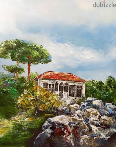 Lebanese village painting