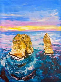 painting Raouche Rocks