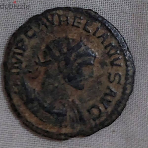 Ancient Roman bronze coin for Aurelian 270 AD 0