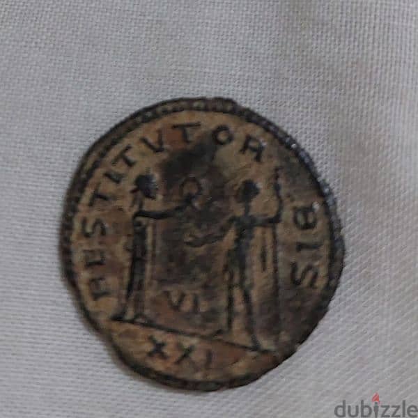 Ancient Roman bronze coin for Aurelian 270 AD 1