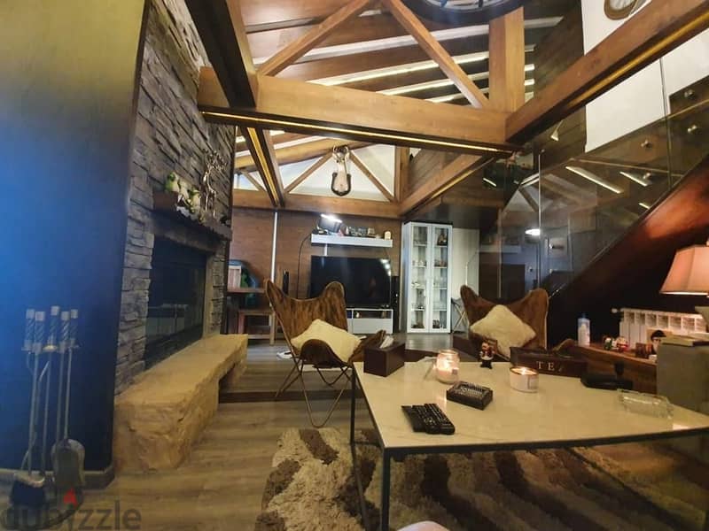 90 Sqm | Fully Decorated Chalet Duplex For Rent In Zaarour 0