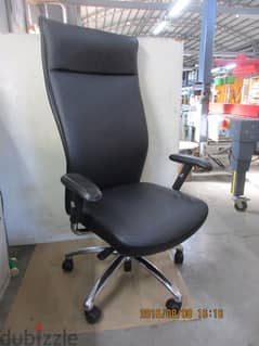 Office Chair Black Cow Leather New Fly