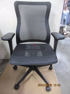 Office Chair Black Mesh Wave