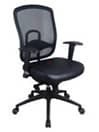 Office Chair Black PU Seat Mood W80A Middle Back 0
