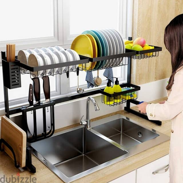 Dish Rack, Over the Sink Steel Kitchen Rack 85cm 2