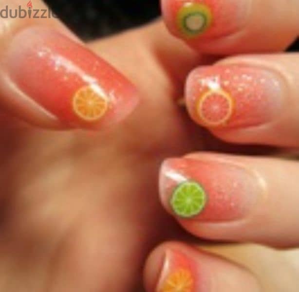fast nails art 3D fruit nails decoration 7