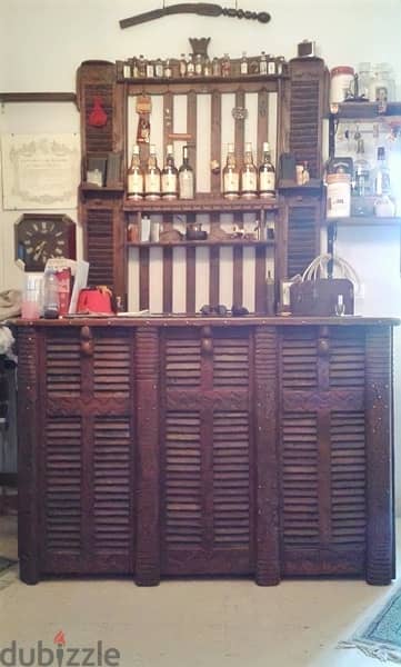 Bar made of Qatran Wood  / بار من خشب القطران