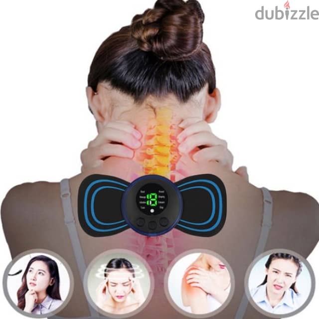 EMS Neck Massager Pad with Remote, 8 Modes, 19 Speeds 2