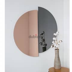 colored frameless mirrors