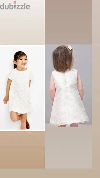 dress embroided lace ofwhite 3 to 7years turkey 0