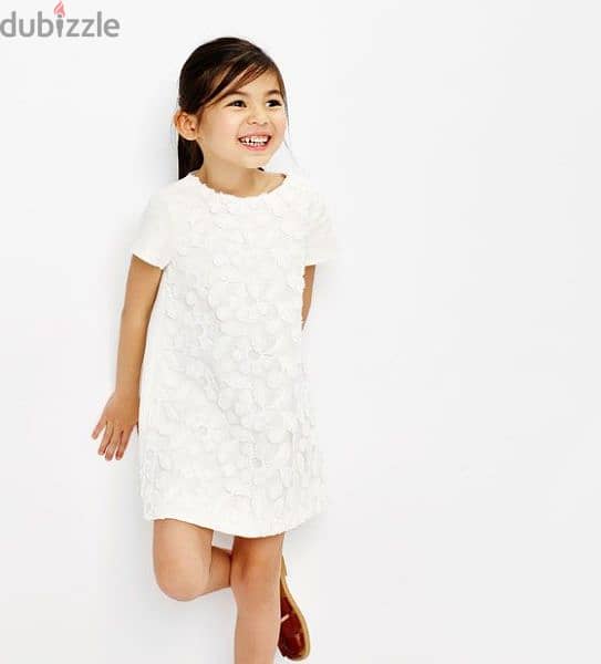 dress embroided lace ofwhite 3 to 7years turkey 1