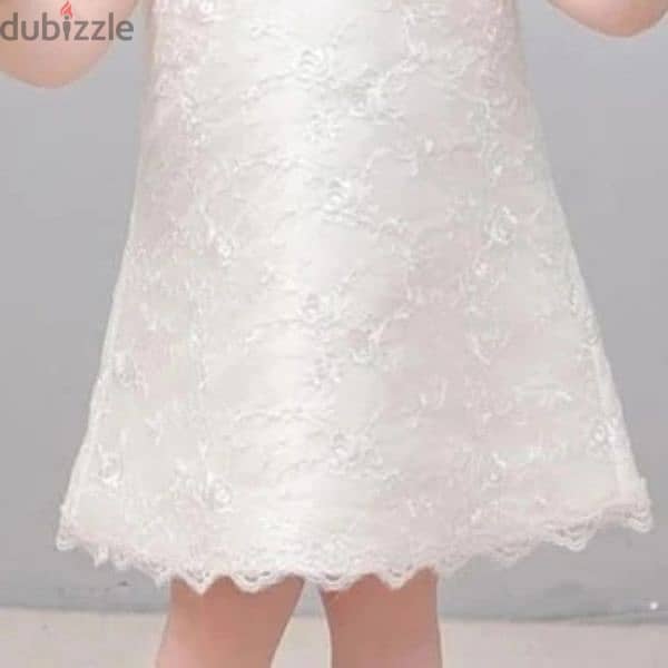 dress embroided lace ofwhite 3 to 7years turkey 2
