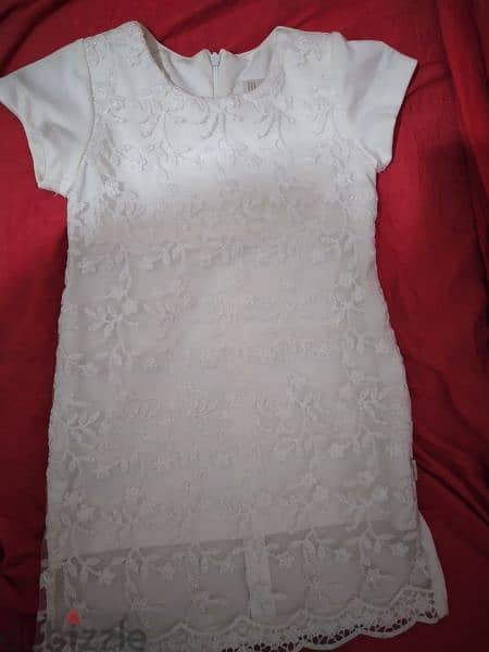 dress embroided lace ofwhite 3 to 7years turkey 4