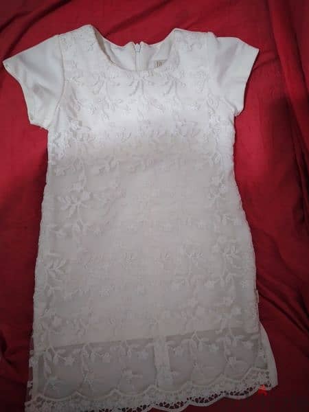 dress embroided lace ofwhite 3 to 7years turkey 5
