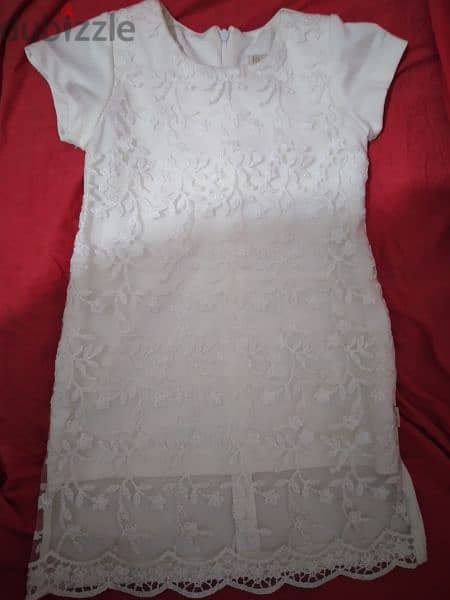 dress embroided lace ofwhite 3 to 7years turkey 8