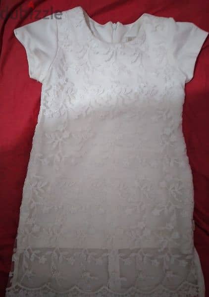 dress embroided lace ofwhite 3 to 7years turkey 9