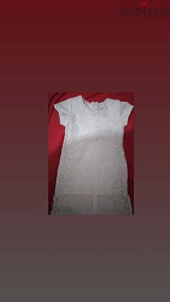 dress embroided lace ofwhite 3 to 7years turkey 10