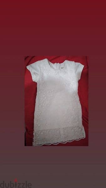 dress embroided lace ofwhite 3 to 7years turkey 12
