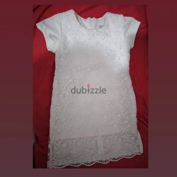 dress embroided lace ofwhite 3 to 7years turkey 18