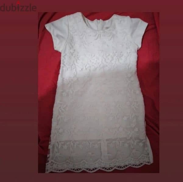 dress embroided lace ofwhite 3 to 7years turkey 19