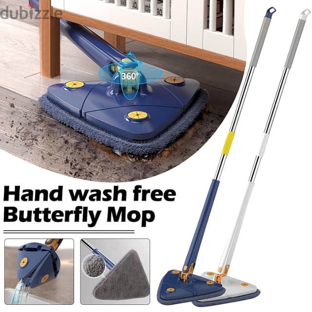 Butterfly Mop, Hands-Free Dryer, 360° Rotatable Cleaner 2