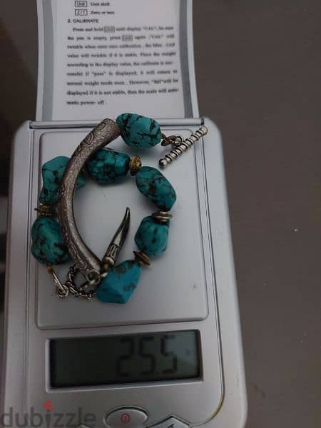 Bracelet old Turquoise  Silver weight 25.5 gramsسوار فيروز قديم فضة 1